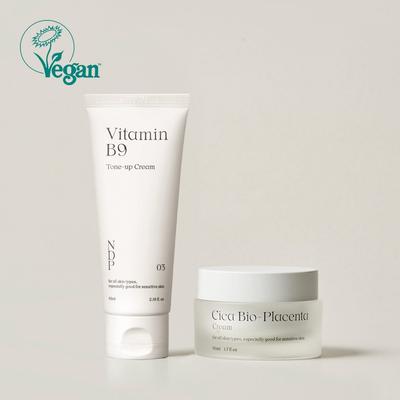 Крем Cica Bio Placenta 50 мл + тонизирующий отбеливающий крем с витамином B9 65 мл