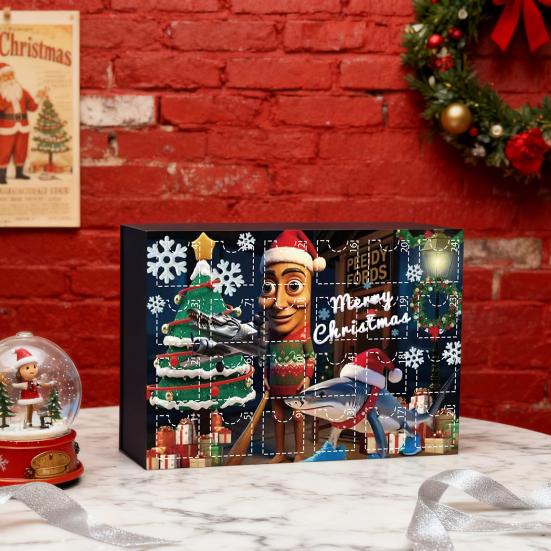 Advent Calendar 2025 Acrylic Christmas Countdown Calendar with 24 Unique Mini
