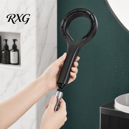 Durable Shower Head Head, Large Ring Shaped, High Pressure Handheld Spray, Modern Bathroom Water Flow Accessory, for Home Coverage Spray