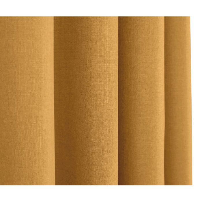 Paire de rideaux tamisants à œillets Effet Lin "Moonlight" Miel
