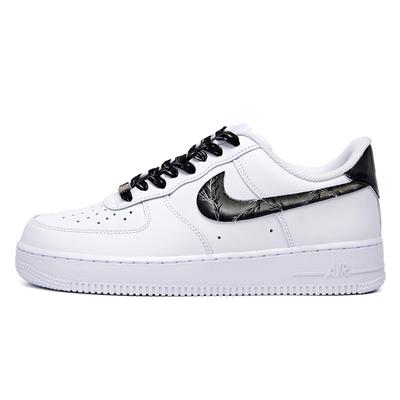 Air Force 1 Устойчивые к износу и легкие Низкие кеды для скейтбординга Унисекс Белый Черный 315122-111(Команда943-)