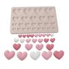 25 Even Size Love Silicone Mold Plate Decoration Plate Peach Fondant Valentine's Day Cake DIY Chocolate