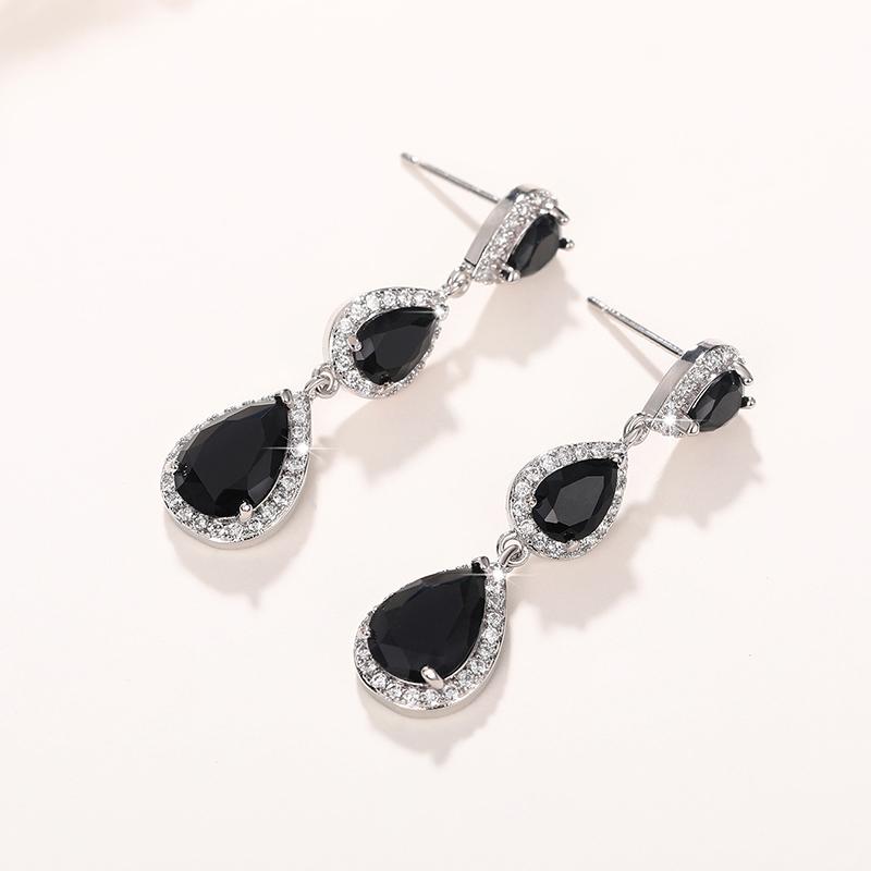 Huitan Модные висячие серьги геометрической формы для женщин, темпераментные, аксессуары для пирсинга ушей леди, свадебная вечеринка, горячий циркон