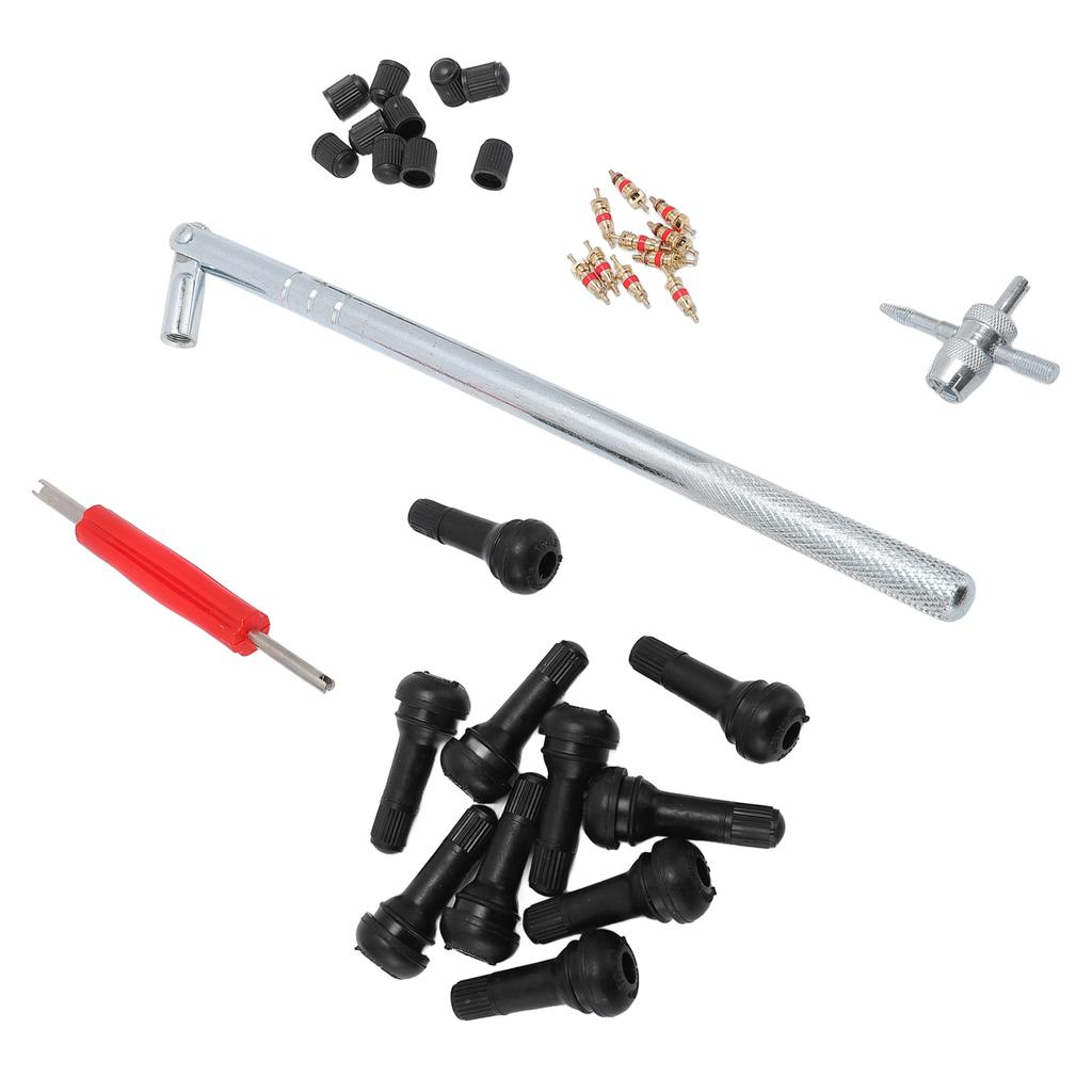 Комплект инструментов для установки сердечника клапана и ниппеля клапана, устойчивый к ржавчине, инструменты для ремонта автомобилей и велосипедов