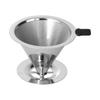 105mm Outer Diameter Coffee Filter Stainless Steel Funnel Type Accurate Coffee Dripper for Home