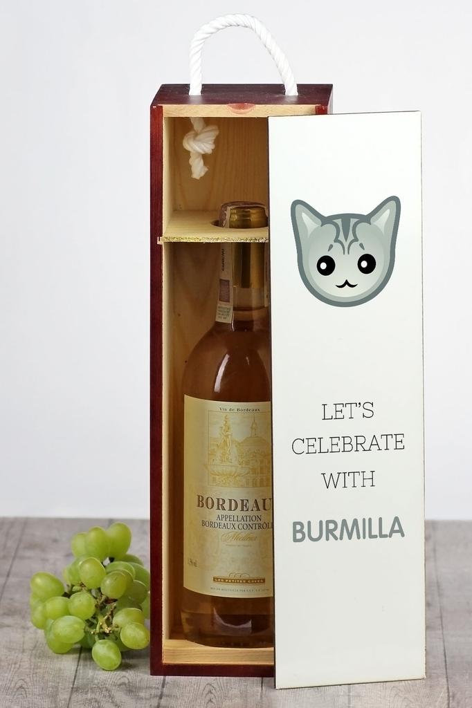 Burmilla -Pudełko Na Wino Z Grafiką I Napisem Marki Art-Dog