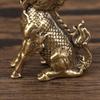 Цилинь Удача Животное Фэншуй Винтажная Статуэтка Статуэтка Богатство Латунный Декор Процветание Китайский Стиль Орнамент