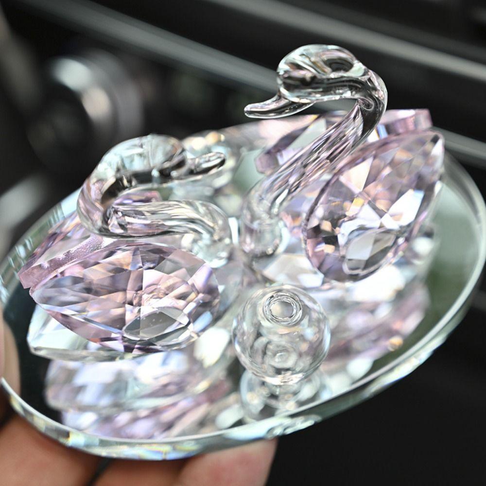 Car Perfume Seat Home Decor Wedding Animal Ornament Car Accessories Crystal Swan Swan Figurine