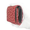 Inden Bifold Bill Pocket Box Type Coin Red Background x White Dragonfly Pattern [Indenya] Wallet, Wallet, H, Purse, Deerskin, Lacquer, 2204-13-008