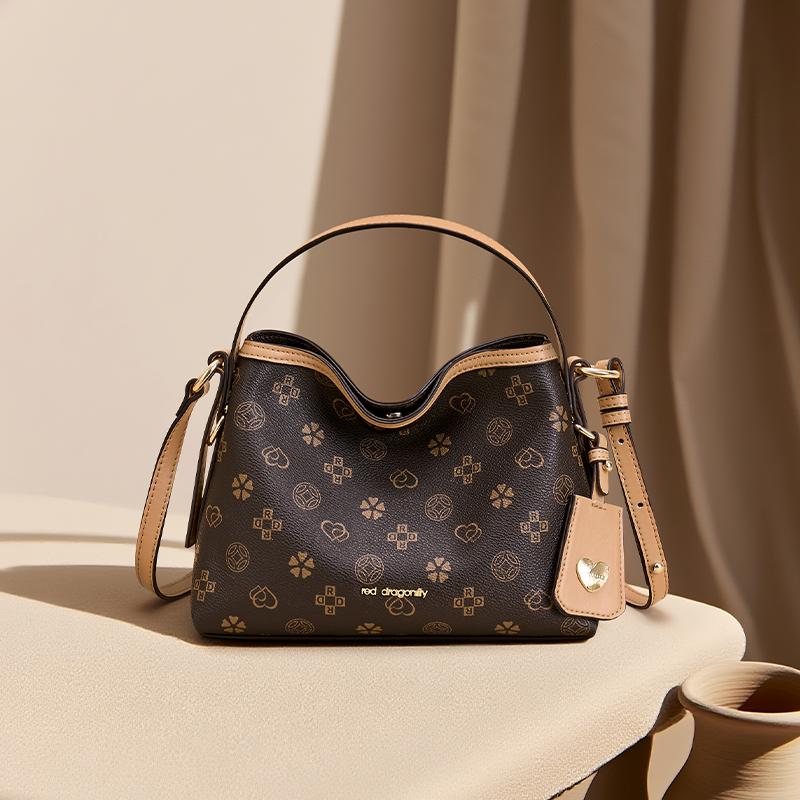Red Dragonfly Fashion Autumn/Winter New Large Capacity Tote Bag Commuter Versatile Crossbody Bag Handbag