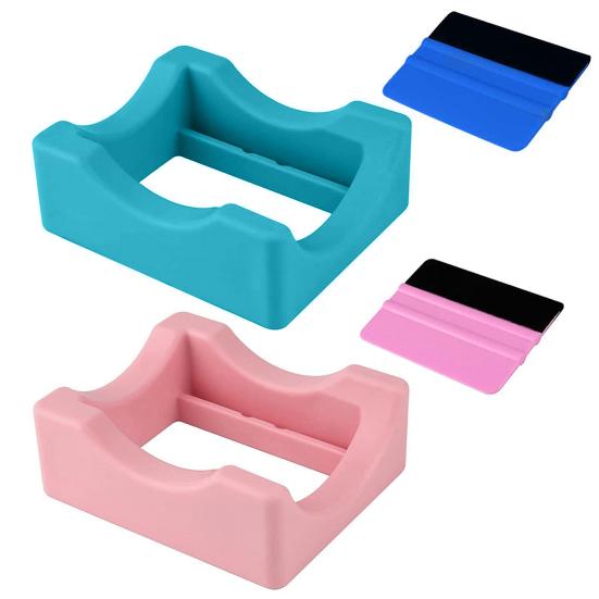 Силиконовый подстаканник со встроенным слотом для поделок, небольшая гибкая подставка для виниловых наклеек, аксессуар для украшения кружек