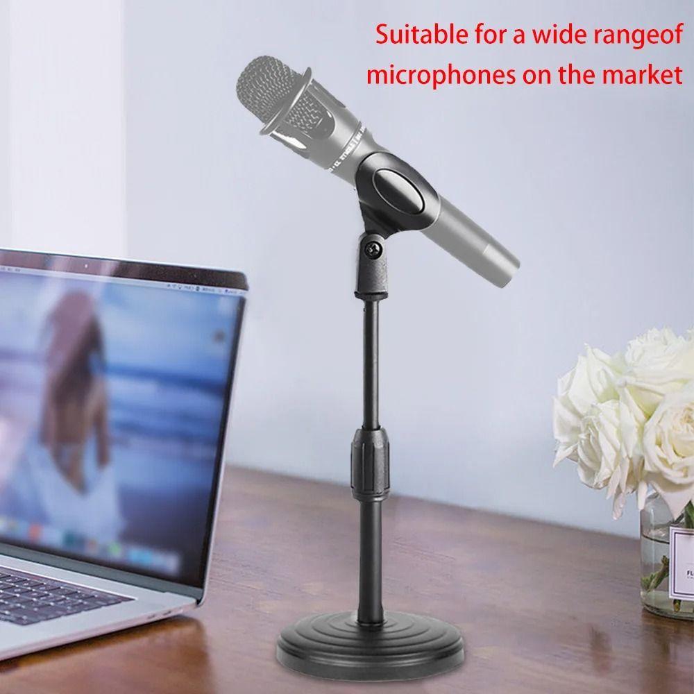 360° Rotating Recording Microphone Holder Sturdy Foldable Microphone Clip Desk Mount