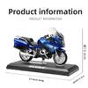 Alloy Blue Simulation Motorcycle Model Toy For Collection And Display