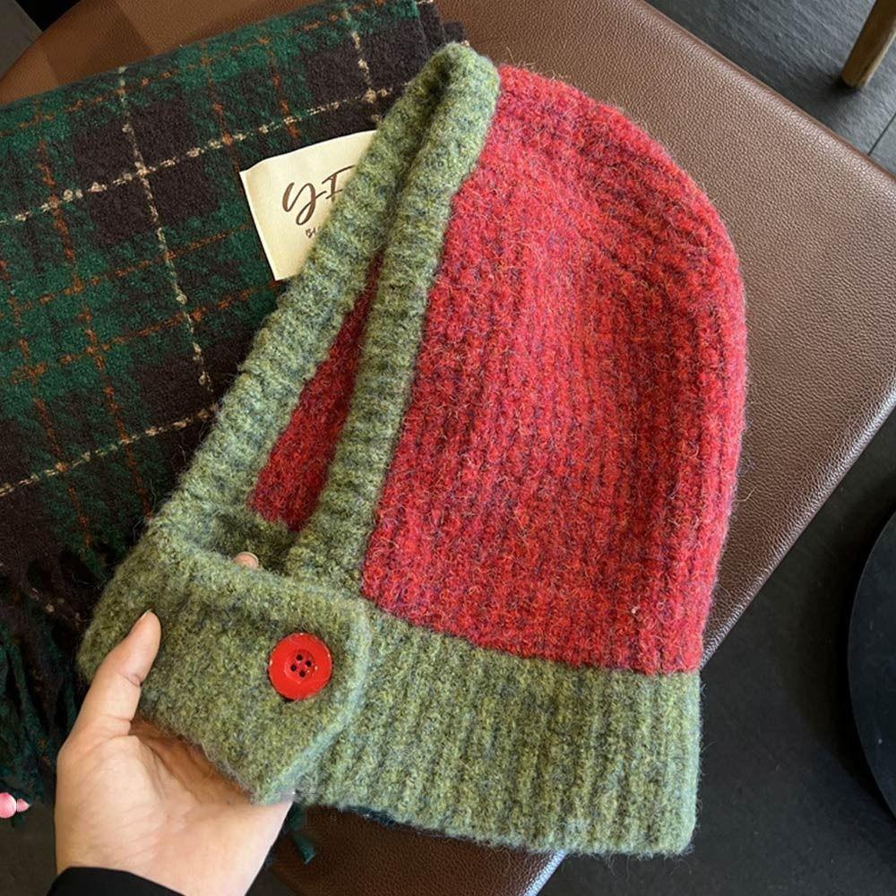 Осенний головной убор с ушками, шарф-шапка, балаклава, шапка-ушанка, теплая вязаная шапка, осень-зима