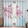 Китайский пейзаж Живопись 3D Печать Шторы Живопись тушью Горы и облака Цветение сливы Цветение персика Классические шторы