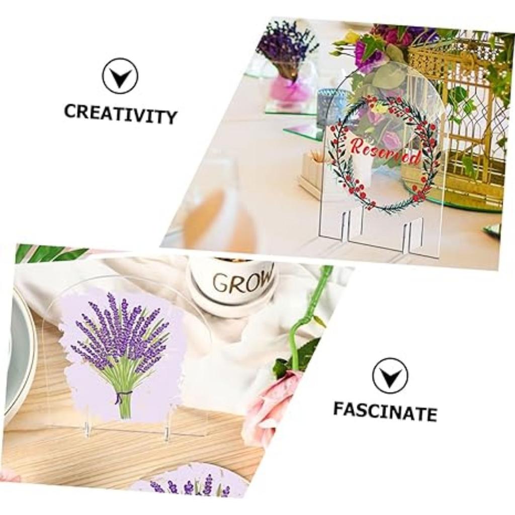 5 шт. Свадебные карточки рассадки Акриловые карточки для рассадки Набор Пустая поверхность Номер стола Декоративная табличка для банкета