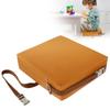 Non Slip Toddler Booster Seat Breathable Leather Chair Booster Seat Cushion with Safety Buckle High Density Foam Kids Seat Pad