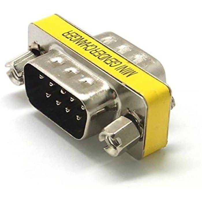 Adaptateur RS232 - LEG AVENUE - Mâle vers Femelle - 9 broches - Lot de 5 - 13,5 cm