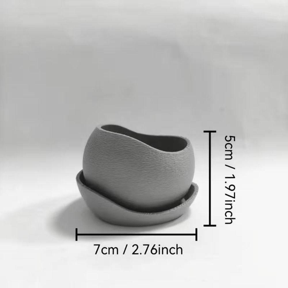 Plastic Irregular Flower Pot Desktop Ornament Plant Container New Flowerpot  Indoor Decor
