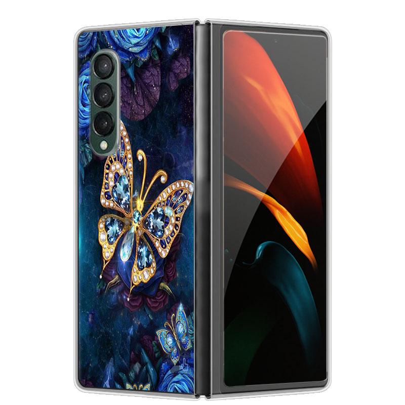 Fashion Clear Phone Case for Samsung Galaxy Z Fold 6 5 4 3 Fold5 fold6 Fold4 Fold2 Fold3 Transparent Protective Shield PC Cover