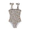 Модный леопардовый купальник для девочек-подростков, От 5 до 14 лет, цельный купальник для девочек, летняя пляжная одежда, купальный костюм