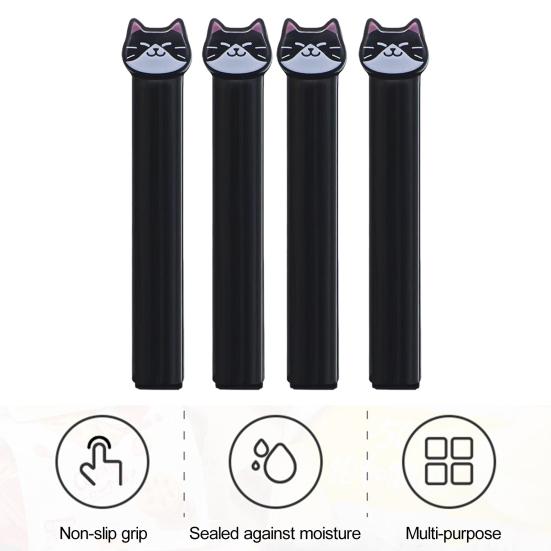 1/4 шт. уплотнительные зажимы для хранения продуктов, многоразовый зажим для сумки, герметик, предотвращает попадание влаги, дизайн зажимов для животных, кошек, щенков, кухонный инструмент