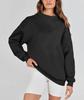 2023 Autumn/Winter Women's Loose High Neck Solid Color Long Sleeve Pullover Sweatshirt