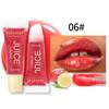 6 Color Fruit Flavor Doodle Lip Natural Long-lasting Moisturizing Mirror Lip Oil Moisturizing Hydrating Lip Gloss