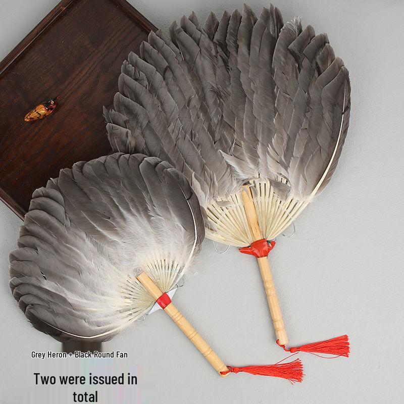 Handheld Goose Feather Fan for Summer - Classic Style for Children & Adults