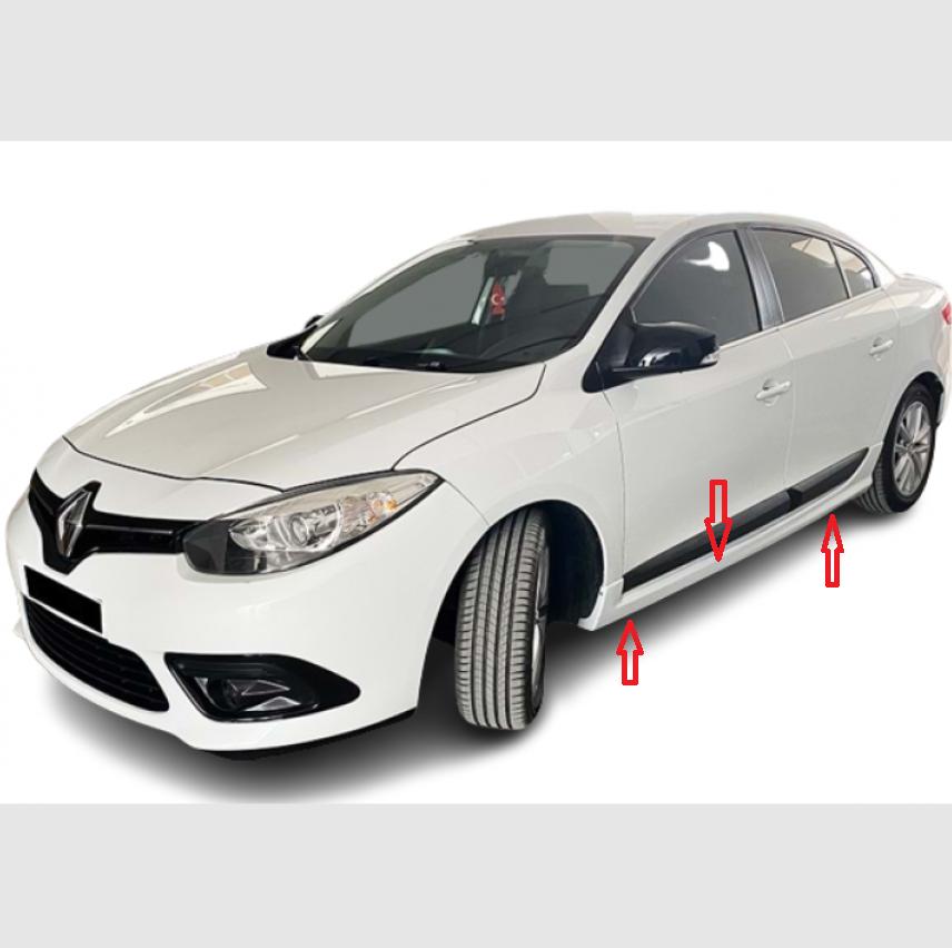 Совместимо с Renault Fluence (2010-2016) Боковая юбка Bold Style, комплект НЕОКРАШЕННЫЙ