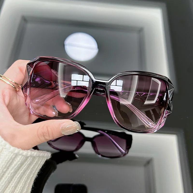 Vintage Square Sunglasses Women Luxury Brand Designer Sun Glasses Female Retro Big Frame Gradient Fashion