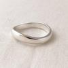 Волнистое кольцо из стерлингового серебра, Кольцо на большой палец ручной работы, Простое кольцо