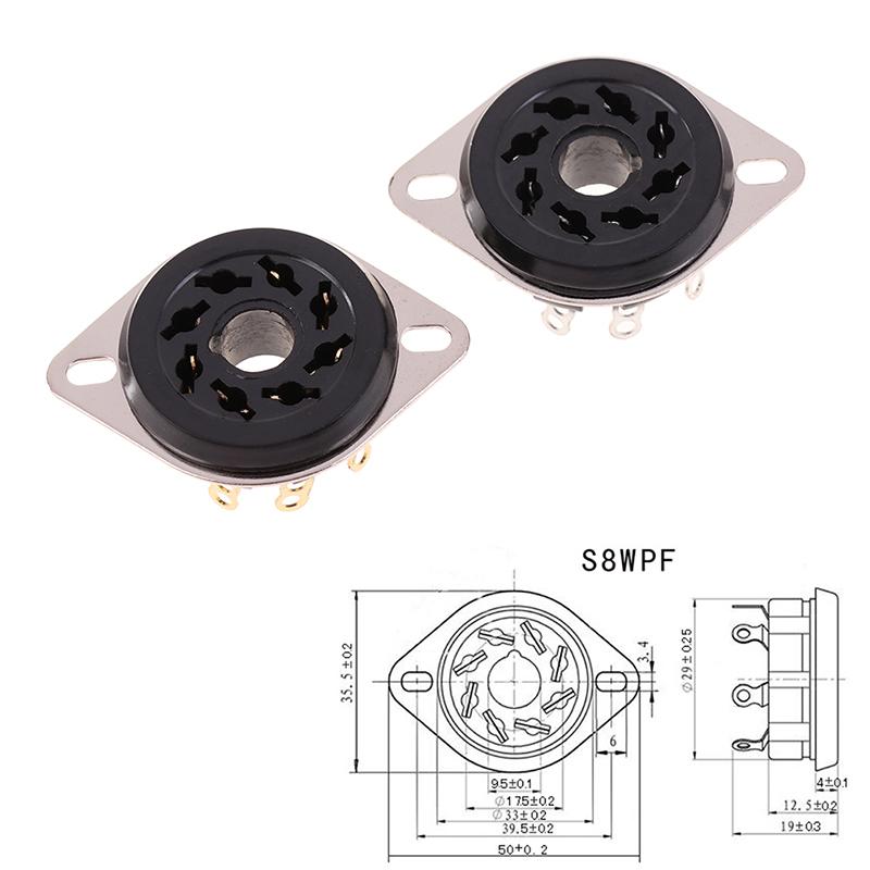 New 1PC 8pin Octal Bakelite Tube Socket Base S8WPF For CV181 5881 6SN7 KT88 EL34 6550 6SL7 KT66 6CA7 5AR4 Vacuum Tube Amplifier