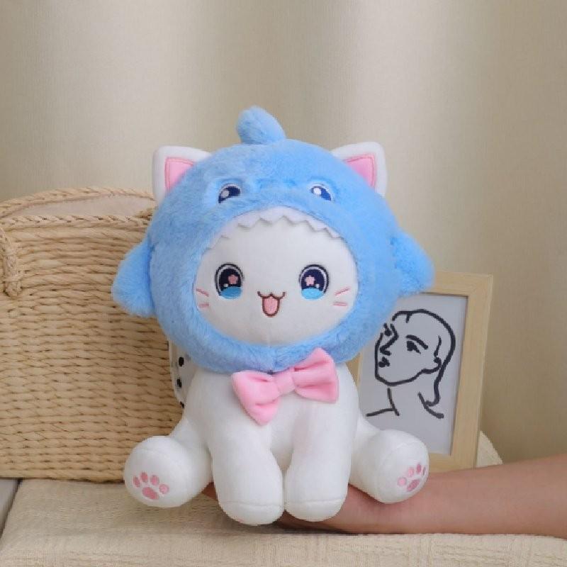 Adorable Plush Cat Toy Soft Stuffed Animal Cuddly Pillow For Kids Gifts And Comforting