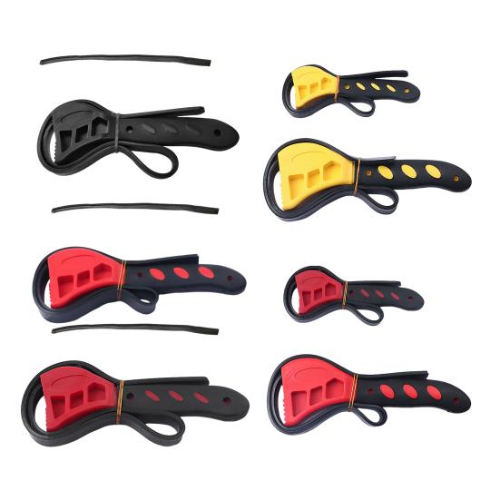 1/2 шт. Регулируемый ленточный ключ для масляного фильтра, сантехники, крана для раковины, инструмент для труднодоступных мест, эргономичная ручка, многоцелевой ленточный ключ, открывалка для бутылок