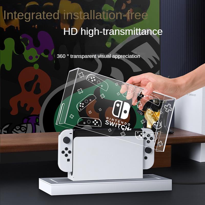 Пылезащитный чехол со светящейся основой для Nintendo Switch/OLED Switched акриловый хост-корпус Oled защитный чехол