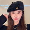 New Autumn and Winter Hat for Women's Retro Beret Big Head Circumference Showing Face Little Painter Hat Korean Casual and Versatile Front Hat