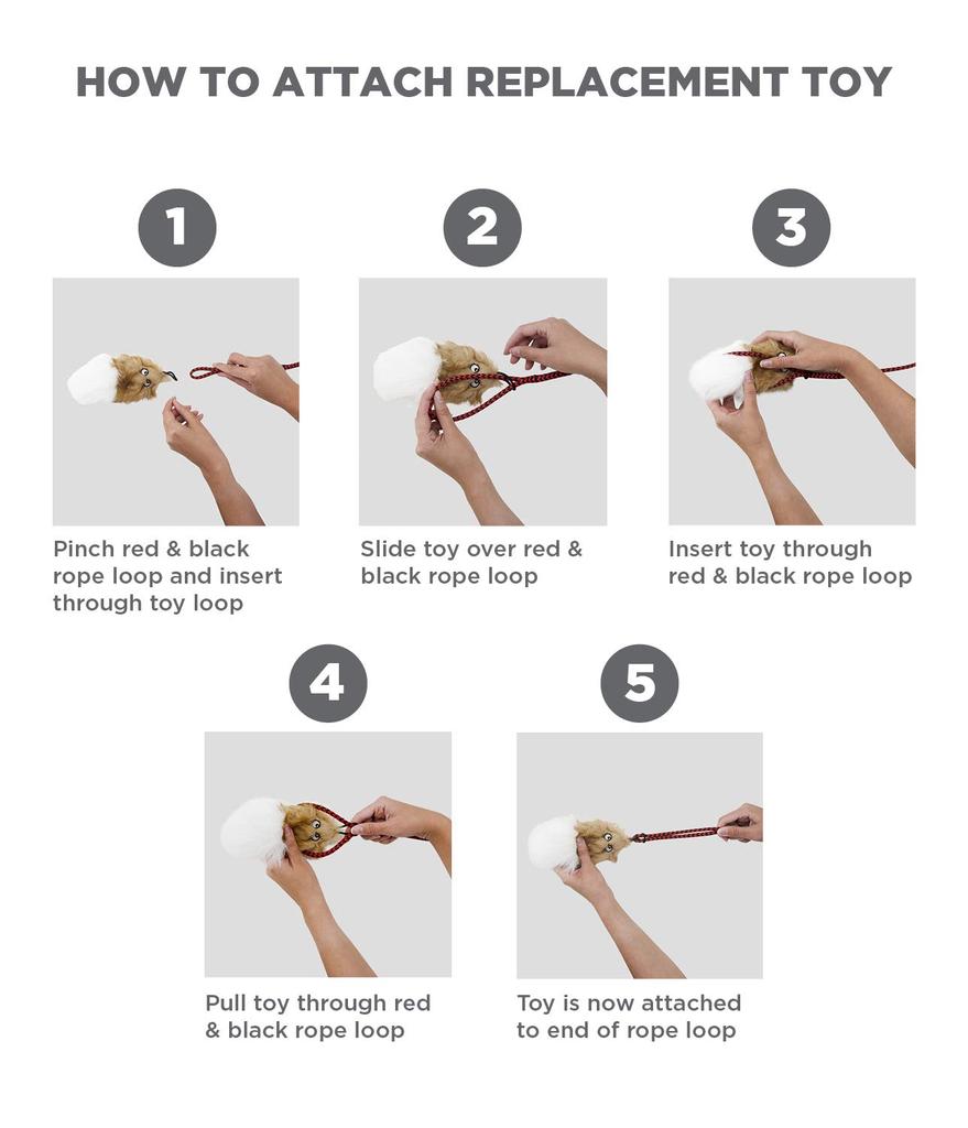 Kyjen Dog Fishing Rod Toy Tail Teaser 2 (pole & Pieces)