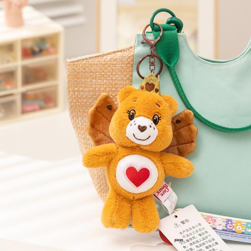 Оригинальный брелок-подвеска Care Bears Love Bear с функцией звонка, плюшевая игрушка