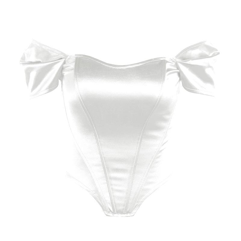 DAFIFY Women's Fashion Casual Summer Spring Solid Color Print Short Sleeve One Shoulder Blouses & Shirts