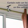 1Pc Aluminum Alloy Curtain Rod Brackets Home Ceiling Drapery Hanging Rack  For Kitchen Living Room