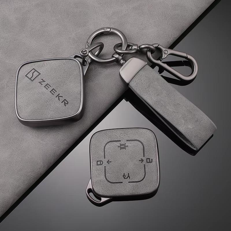 TPU Leather Car Key Case for Extremely Krypton 001 007 009 ZEEKR X NFC Truck Key Keychain AccessoriesAccessories