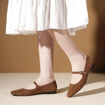 Ретро Мэри Джейн с квадратным носком из натуральной кожи, на низком каблуке, модные, высококачественные кожаные туфли, весна и лето, высокая ценность, универсальные, женские туфли на низком каблуке