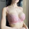 DKGEA Ультратонкий розовый бюстгальтер, сексуальное кружевное женское нижнее белье с вышивкой, большие размеры