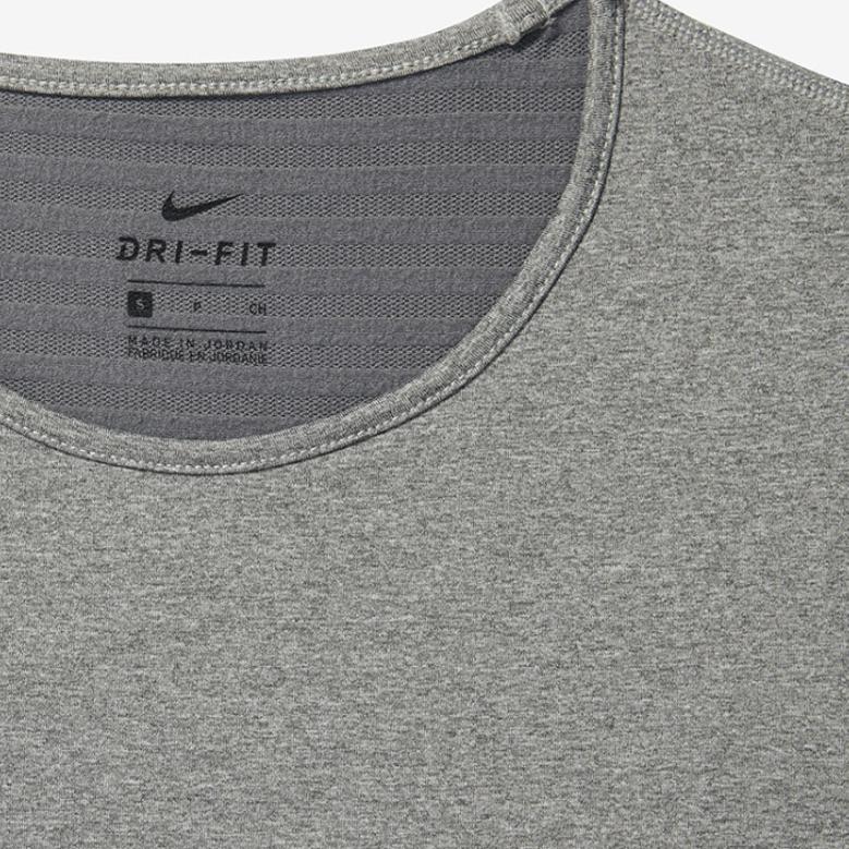 Nike Dri-Fit Мягкая Удобная Универсальная Футболка с Круглым Вырезом Дышащая с Длинным Рукавом Женские топы 834315-063