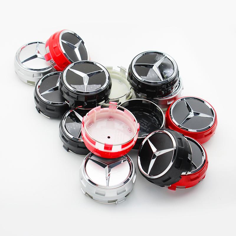 4Pcs 75mm Car Wheel Center Cap Hub Covers Badge For Mercedes Benz AMG B/C/E/S Class C43 C63 E43 E53 E63 GLC GLK CLA Accessories