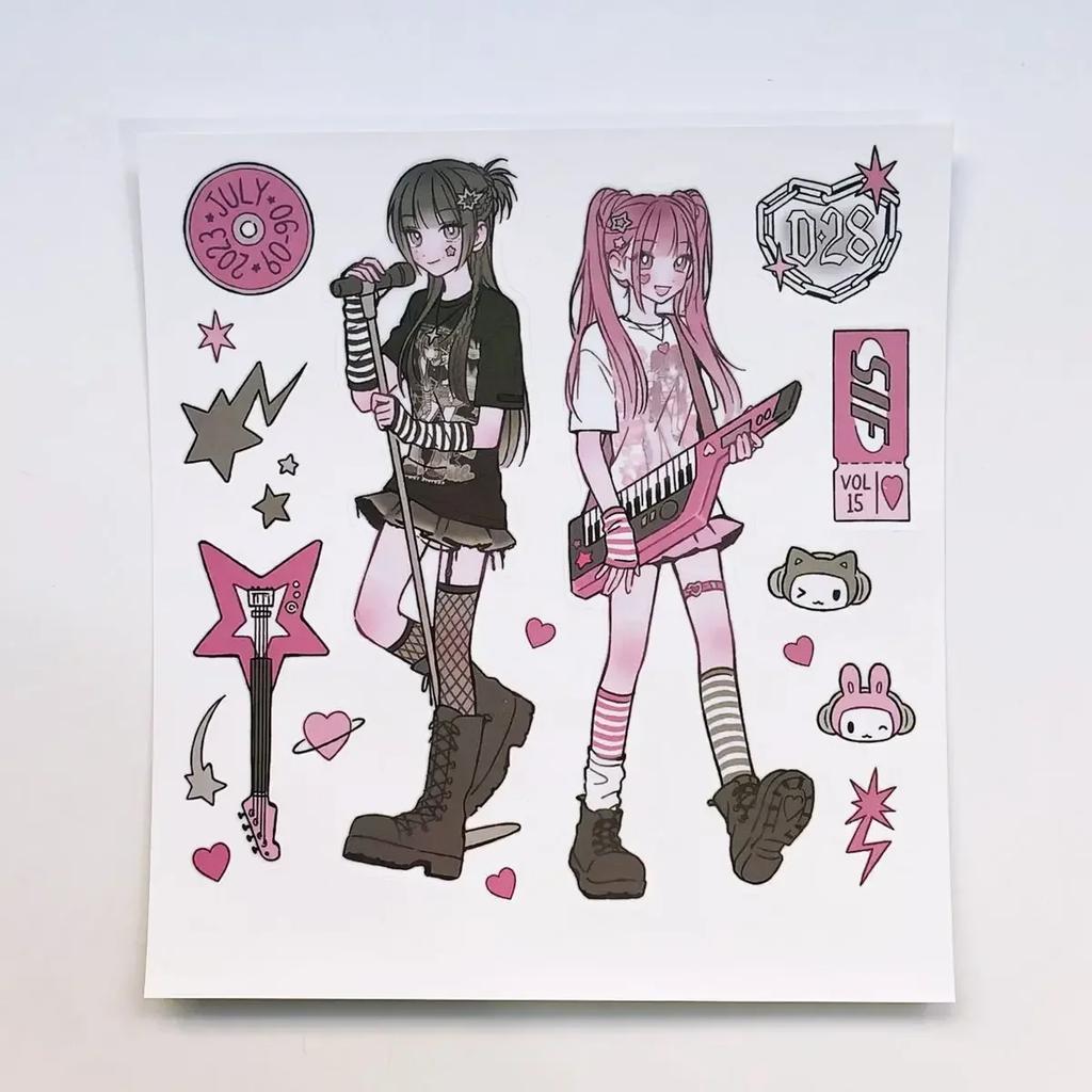 Angel Sticker Korean Goo Card Sticker Goo Winter Girl Character Sticker Notebook Material