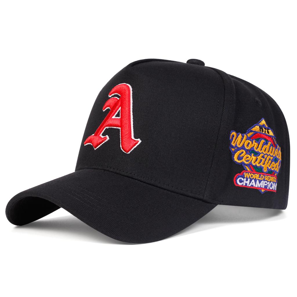 Men Letter A Embroidered Side WORLD Five-faced Hat Baseball Cap Outdoor Adjustable Sunscreen Leisure Hat Spring Autumn Travel Tourism Beach Vacation
