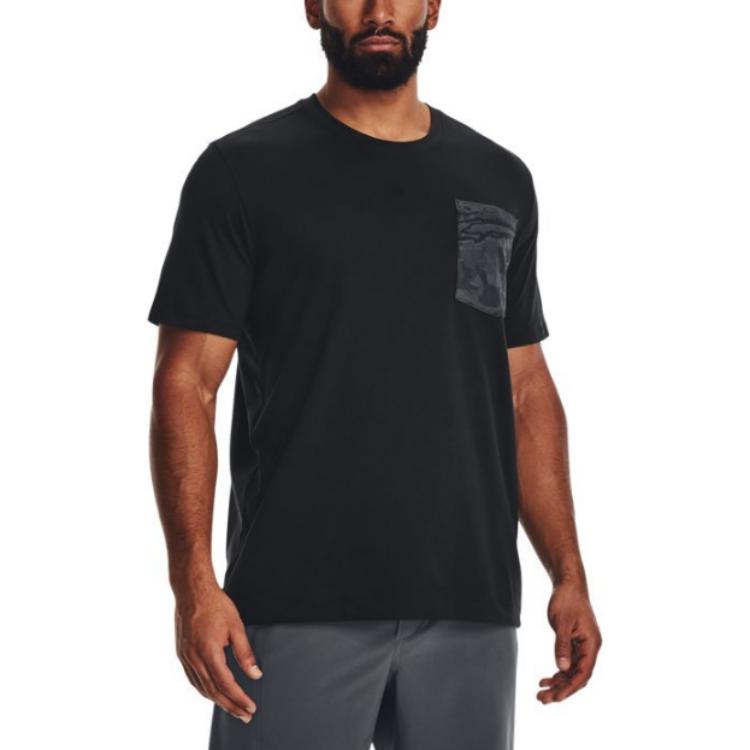 Under Armour Футболки Мужские Черные С Круглым Вырезом Умеренный Прямой Крой 1376204-001