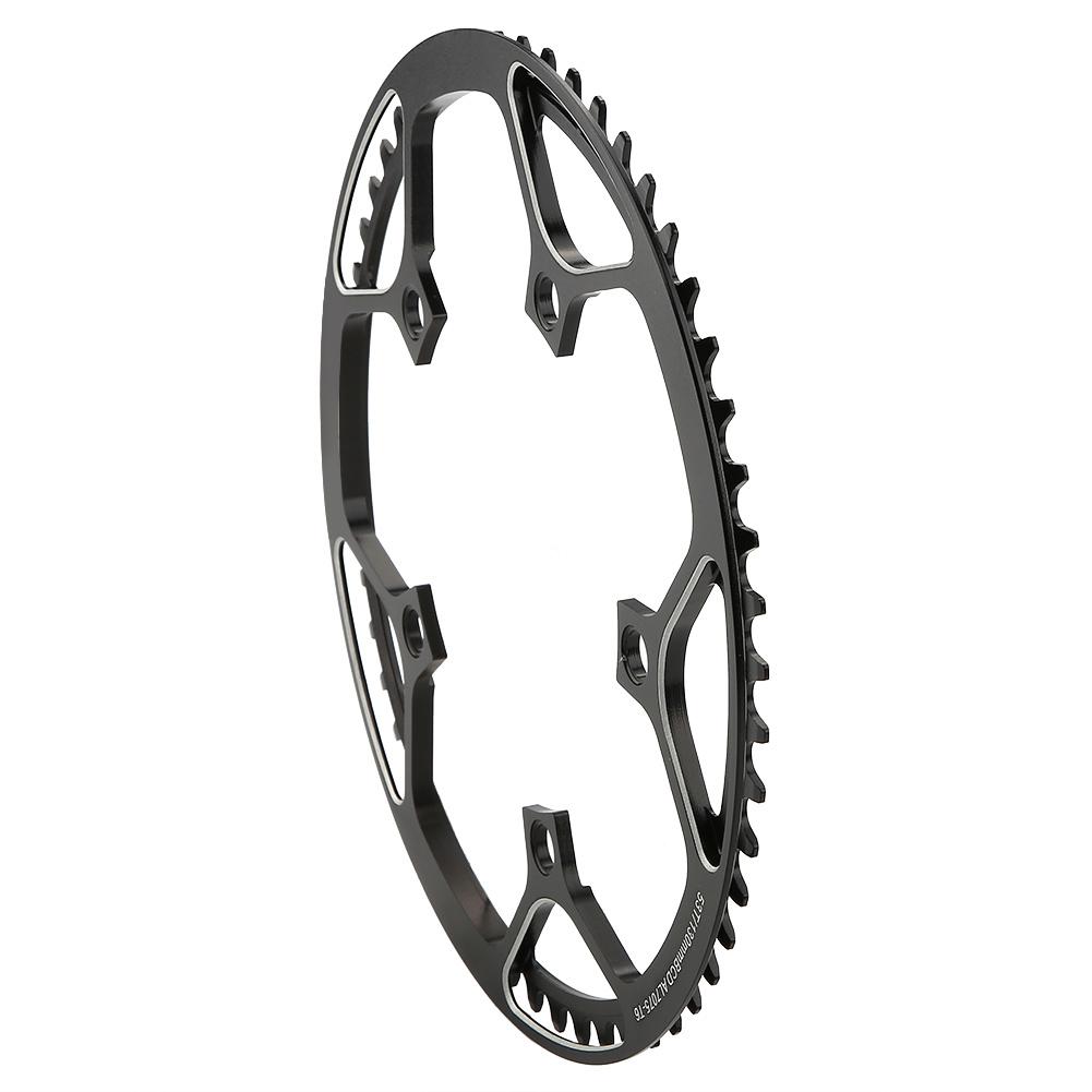   53T CNC Aluminum Alloy Mountain Bike Single Crank Chain   Repair Parts (Black)